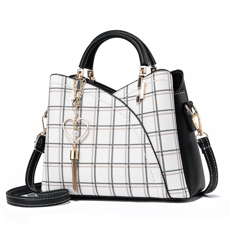 Xiaoyu Small Purses and Handbags for Women Fashion Crossbody Bag Lightweight Shoulder Bag Top Handle Satchel Purse (Black-2) - Image 1