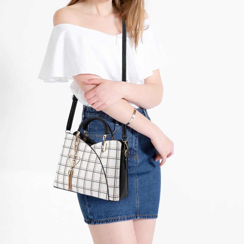Xiaoyu Small Purses and Handbags for Women Fashion Crossbody Bag Lightweight Shoulder Bag Top Handle Satchel Purse (Black-2) - Image 2