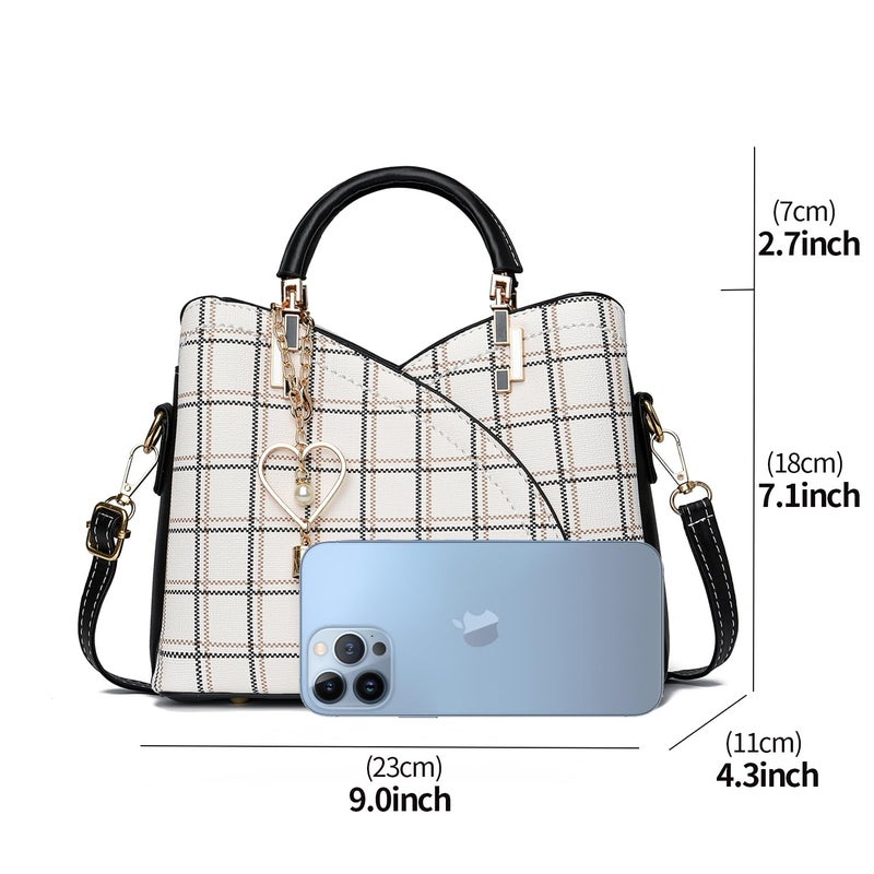 Xiaoyu Small Purses and Handbags for Women Fashion Crossbody Bag Lightweight Shoulder Bag Top Handle Satchel Purse (Black-2) - Image 4
