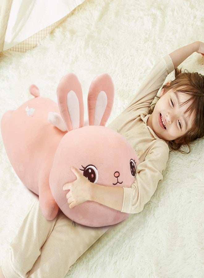 ARELUX 21.7" Pink Stuffed Animal Pillow,Easter Bunny Plush Soft Hugging Toys,Cute Rabbit Doll Throw Pillow with Wings, Gifts for Girls Kids Birthday - Image 2