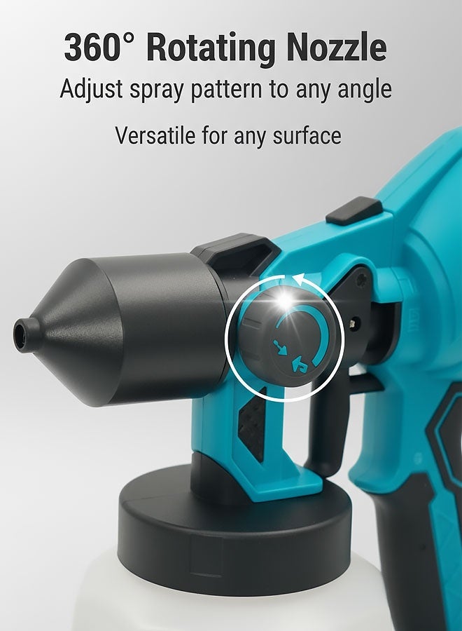 جهاز رش الطلاء الكهربائي مع مسدس رش للجدران والأثاث، آلة طلاء محمولة بفوهة قابلة للتعديل وسهولة التنظيف، أداة رش للأعمال المنزلية والديكور بسرعة وإنهاء ناعم - Image 5