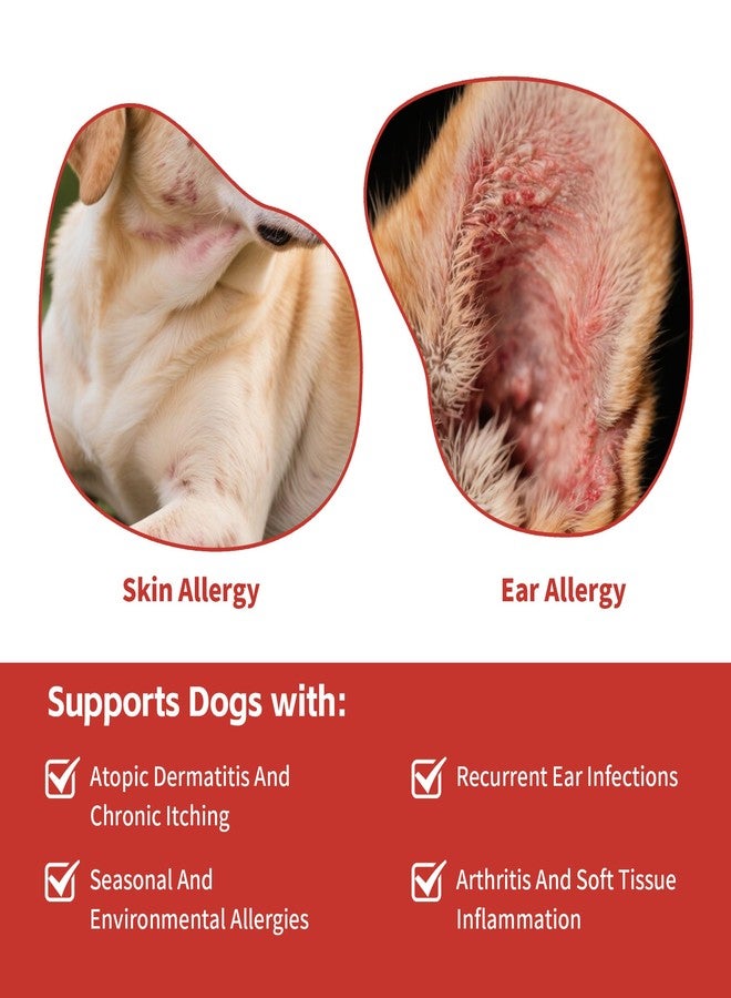 VivaElixir Quercetin & Bromelain Tablets for Dogs - Triple-Action Relief for Skin Allergies, Atopic Dermatitis, Chronic Ear Infections & Joint Inflammation - Immune & Anti-Inflammatory Support - Vet-Formulated - Image 4