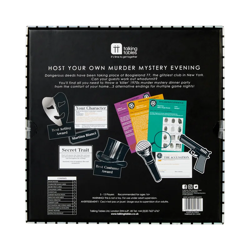 Talking Tables Host Your Own - Murder Mystery On The Dance Floor