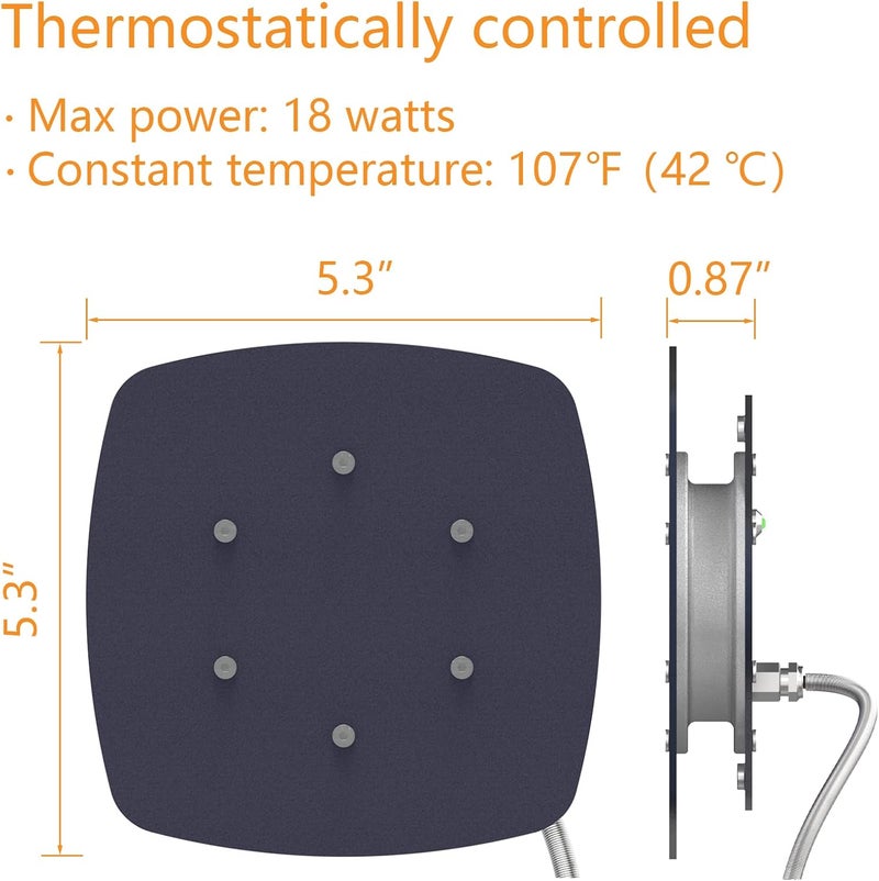 Ogioxam Bird Heater, Thermostatical Bird Warmer for Parakeets, IP67 Waterproof Bird Accessories and Supplies, 12V - Image 3