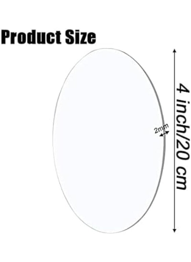 Horoof Home Horoof Home® 20 Pieces Clear Acrylic Circle Sheets – 10x10 cm, 2mm Thick, Round Transparent Acrylic Blanks for DIY Crafts, Laser Cutting, Engraving, Painting, and Signage,SL200  - Image 2