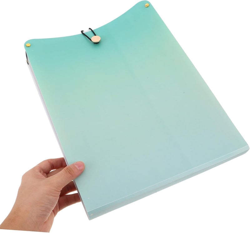 Plastic Accordion File Folder with 13 Expandable Pockets A4 Vertical Desk Organizer for School and Office Document Storage in Leaf Green - Image 4