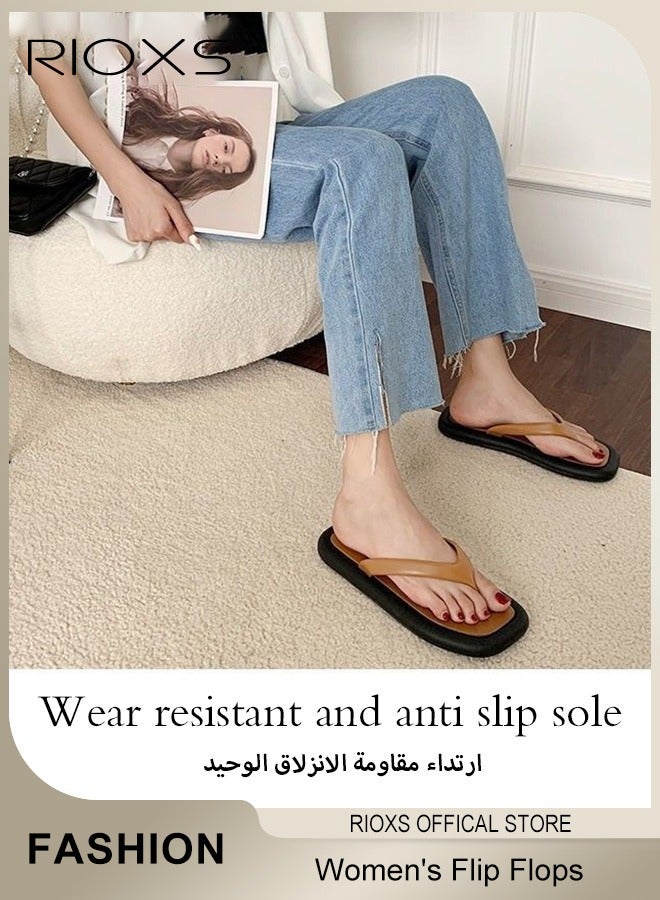 RIOXS Women's Flip Flops, Anti-Slip Shower Slippers, Ultra Soft Flat Open Toe Sandals, Comfort Fit Flip Flops, Lightweight Slippers, Flipflops for Beach, Bathroom, Indoor or Outdoor Use  - Image 4