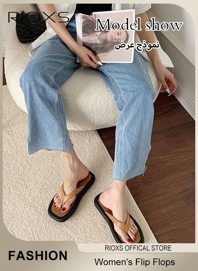 RIOXS Women's Flip Flops, Anti-Slip Shower Slippers, Ultra Soft Flat Open Toe Sandals, Comfort Fit Flip Flops, Lightweight Slippers, Flipflops for Beach, Bathroom, Indoor or Outdoor Use  - Image 3