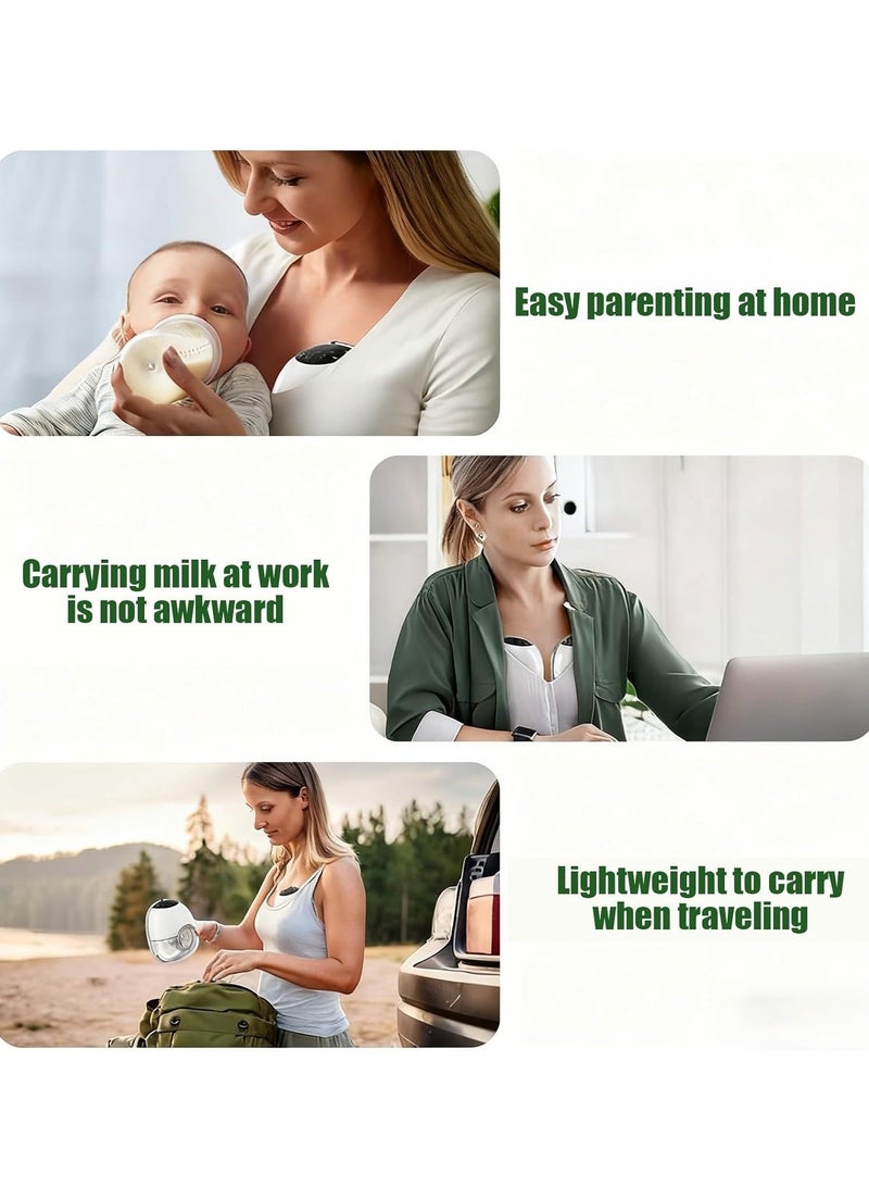 مونستون كرييشونز جهاز شفط حليب كهربائي محمول بدون استخدام اليدين، 4 أوضاع و12 مستوى، سعة كبيرة 180 مل، شاشة LED، هادئ 45 ديسيبل، بطارية قابلة للشحن تدوم 120 دقيقة، بغطاء مزدوج من السيليكون - Image 3