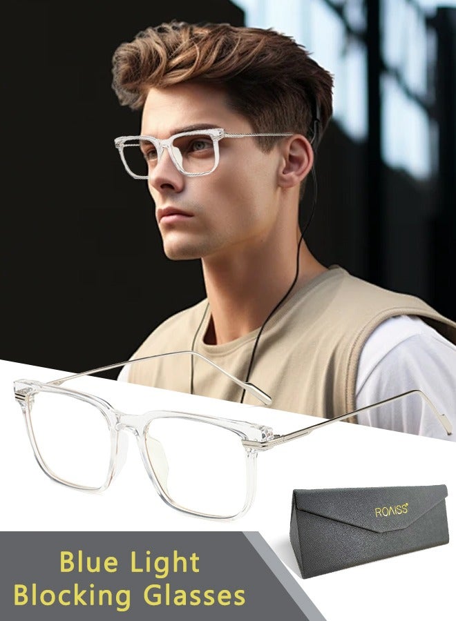 roaiss Blue Light Blocking Glasses Computer Reading Gaming TV Phones Eyeglasses Fashion Anti Eyestrain UV Eyewear for Women Men  - Image 1