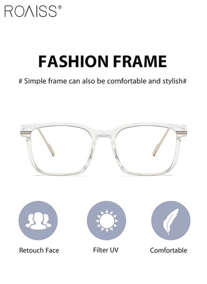 roaiss Blue Light Blocking Glasses Computer Reading Gaming TV Phones Eyeglasses Fashion Anti Eyestrain UV Eyewear for Women Men  - Image 3