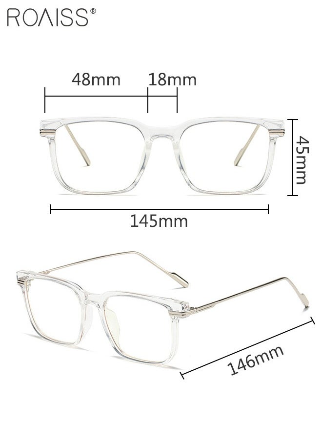 roaiss Blue Light Blocking Glasses Computer Reading Gaming TV Phones Eyeglasses Fashion Anti Eyestrain UV Eyewear for Women Men  - Image 4