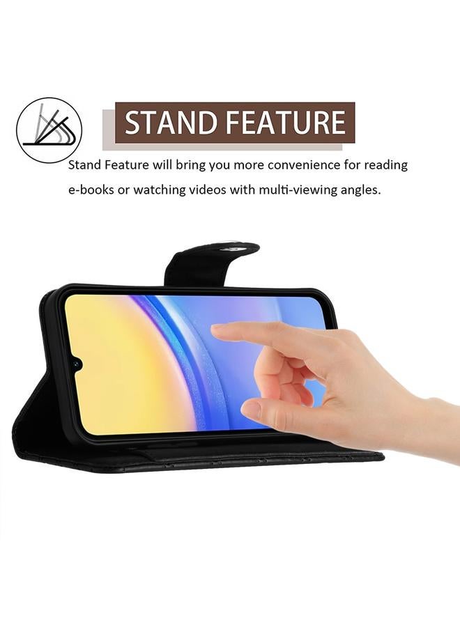 اس-توب جراب لهاتف Samsung Galaxy A05s، جراب هاتف جلدي قلاب بملمس معيني مع حبل طويل - Image 4