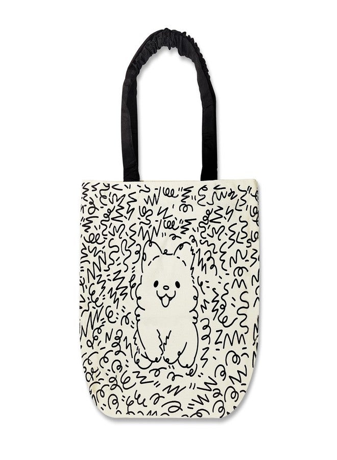 WisePoint Canvas Tote Bags, Cute Canvas Tote Bag for Women with Dog Cat Print, Adorable Canvas Everything Tote Bag (dog) - Image 1