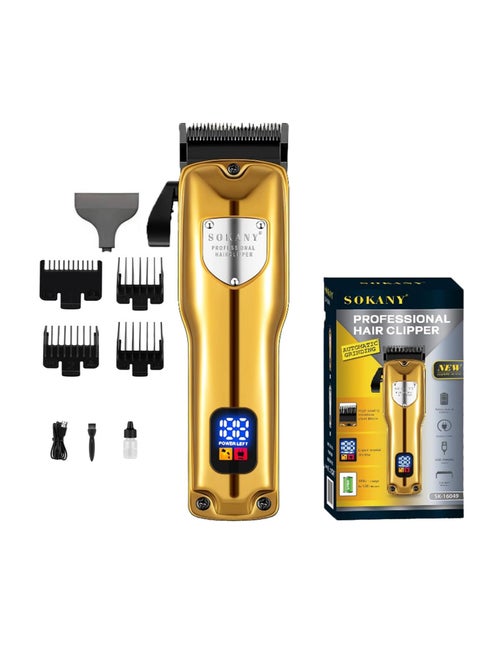 ماكينة حلاقة Sokany SK-16049 الإحترافيه بسرعتين تيربو و 4 أمشاط و ذراع تحكم فى الشفرات تعمل حتي 180 دقيقة متواصلين