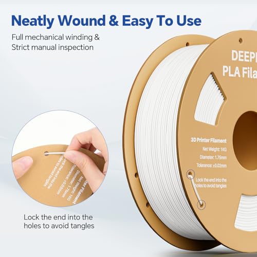 DEEPLEE PLA 1.75mm 3D Printer Filament, Dimensional Accuracy +/- 0.02mm, Neatly Wound, No Clogging, Vacuum Package, Fits for Most FDM 3D Printers, Cardboard Spool 2kg Black - Image 4