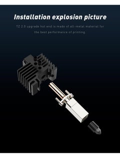 Excefore Hotend Hardened Steel Nozzle, Up to 500°C, Plated Copper Heater Block with CHT Brass Nozzle 0.4mm Compatible with Bambulab X1 / X1 Carbon Combo P1P 3D Printer  - Image 2