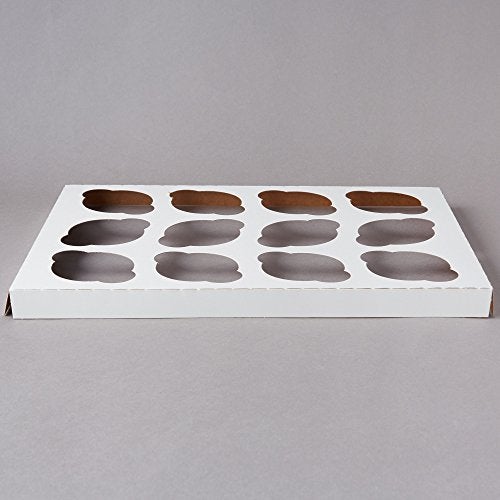 Decony 12 Pcs Window Cupcake Boxes [MADE IN USA] White Bakery Cupcake Boxes with Inserts- 14" x 10" x 4" Fits 12 Standard Size Cupcakes and Muffins- 12 Count Cupcake Container for Storing & Transporting - Image 5