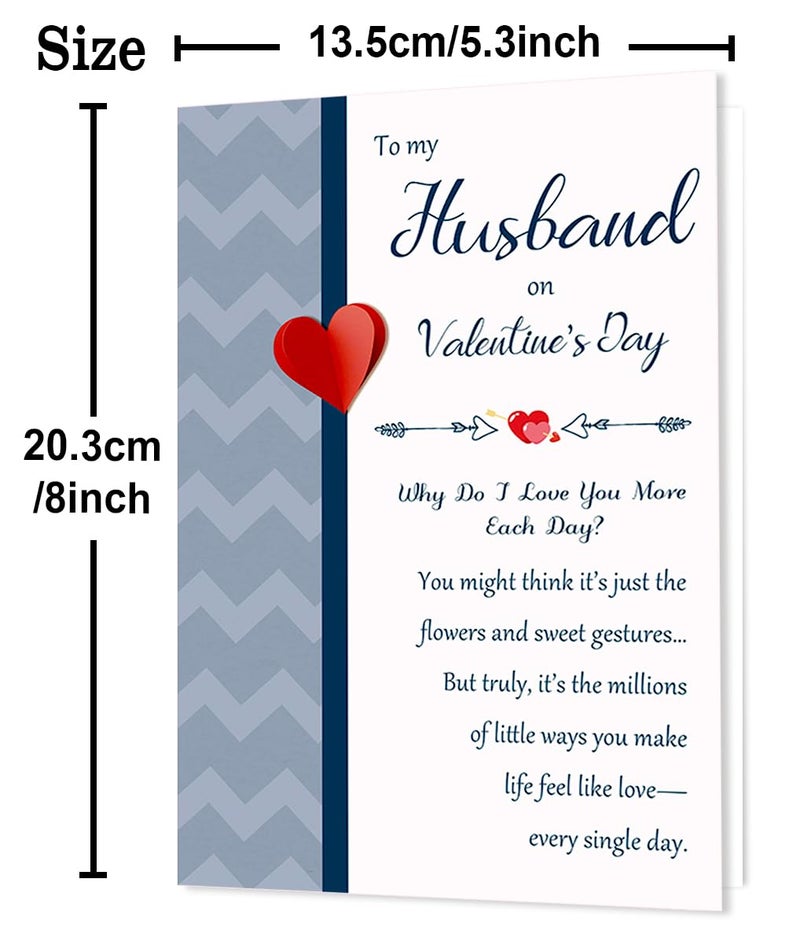 Beixian Husband Valentines Day Card, Romantic Valentines Day Cards Gifts for Husband from Wife, Funny Valentine's Day Gifts for Him - Image 3