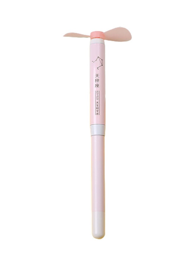 نيبمينينت قلم حبر جاف برأس كروي مقاس 0.5 مم مع مروحة صغيرة محمولة باليد وردي