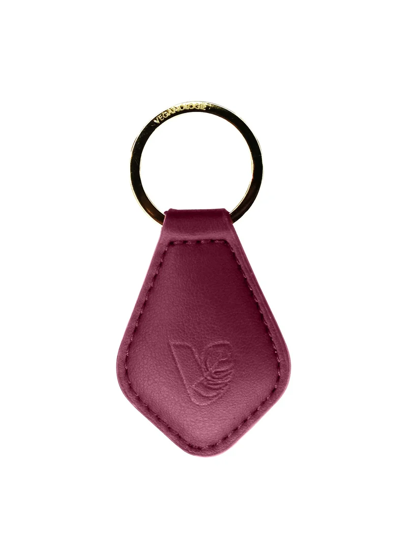 فيجانولوجي Keyring In Syrah Made from Wastea (Tea Leather)