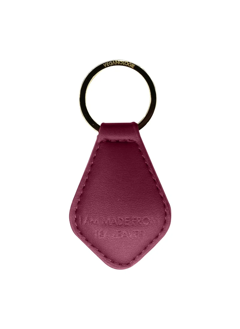 فيجانولوجي Keyring In Syrah Made from Wastea (Tea Leather)