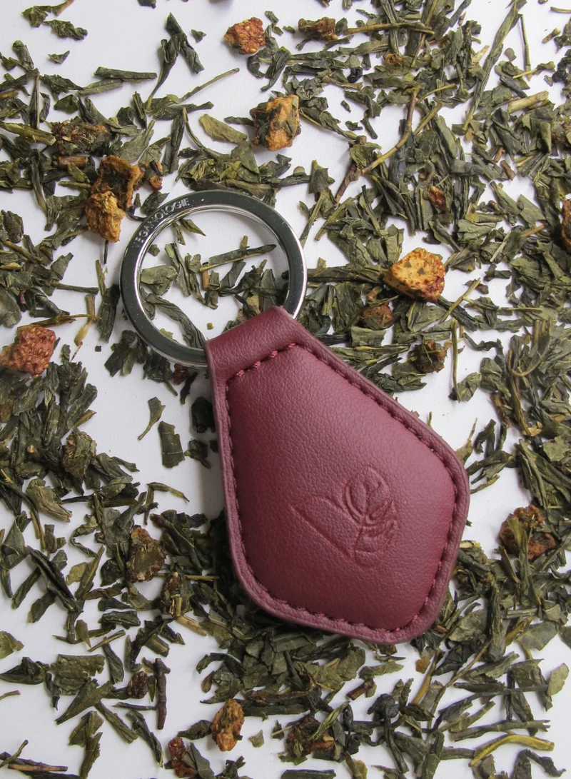 Veganologie Keyring In Syrah Made from Wastea (Tea Leather)