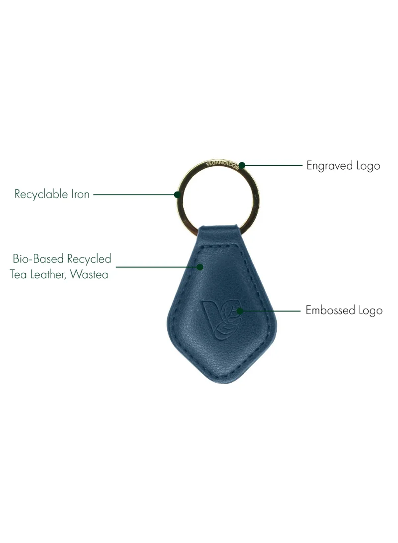 Veganologie Keyring In Syrah Made from Wastea (Tea Leather)