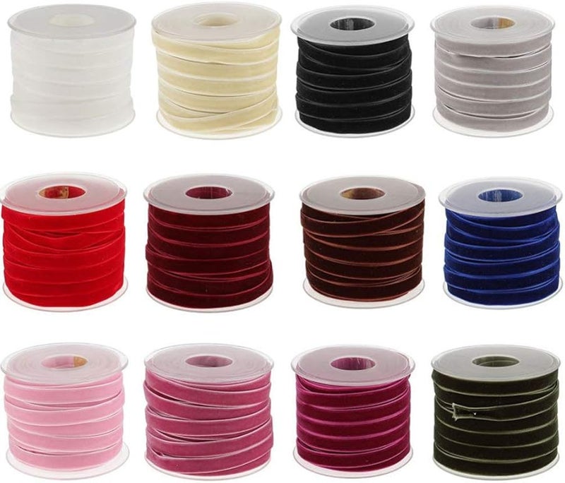 Claret Non Elastic Flocking Ribbon For Home Decor Wrapping And Craft Projects - Image 5