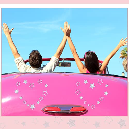 Epakh 84 Pieces Rhinestone Star Stickers, Silver Glitter Bling Sticker Self Adhesive Crystal Star Sticker for Winter Holiday Package Gift Decor Window Car Decal Accessories, 4 Sheets - Image 4