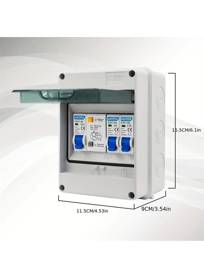 8 Circuits Surface Mounted Fuse Distribution Panel Circuit Breaker Box - Image 3
