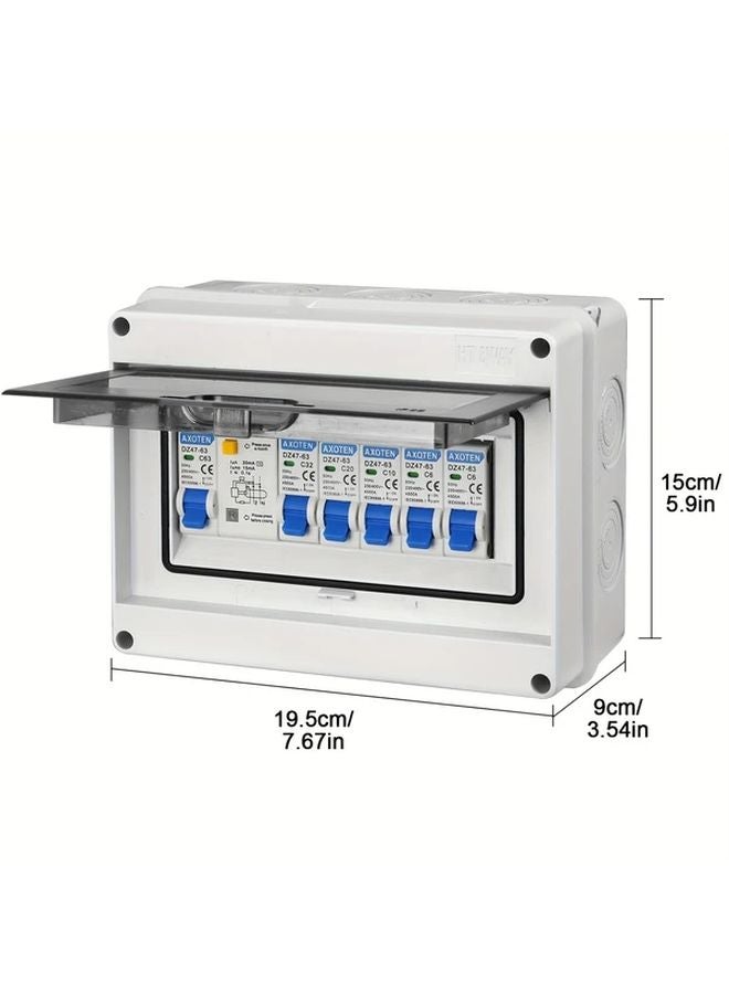 8 Circuits Surface Mounted Fuse Distribution Panel Circuit Breaker Box - Image 4