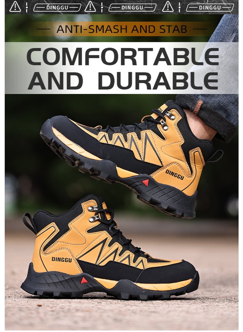 أحذية رجالية ذات أصابع فولاذية وخفيفة الوزن وآمنة ومريحة ومقاومة للثقب وأحذية عمل غير قابلة للتدمير وأحذية رياضية أنيقة. - Image 1