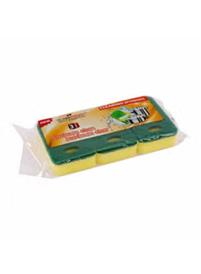 CLASSYTOUCH Dish Washing Medium Foam Sponge 3 Pieces