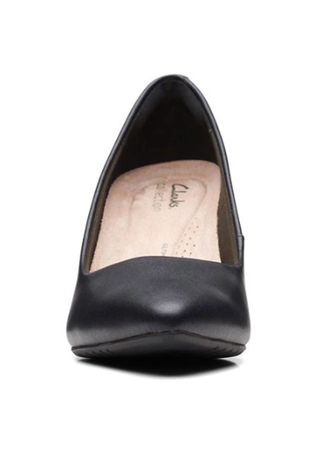 clarks Women's Kataleyna Gem Pump, Black Leather, 7 Wide - Image 3