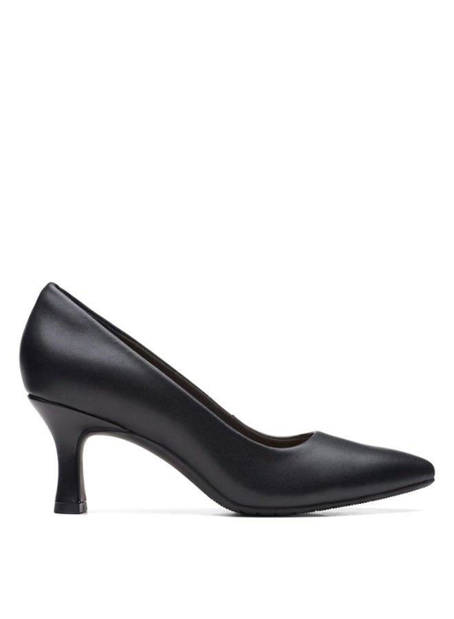 clarks Women's Kataleyna Gem Pump, Black Leather, 7 Wide - Image 2