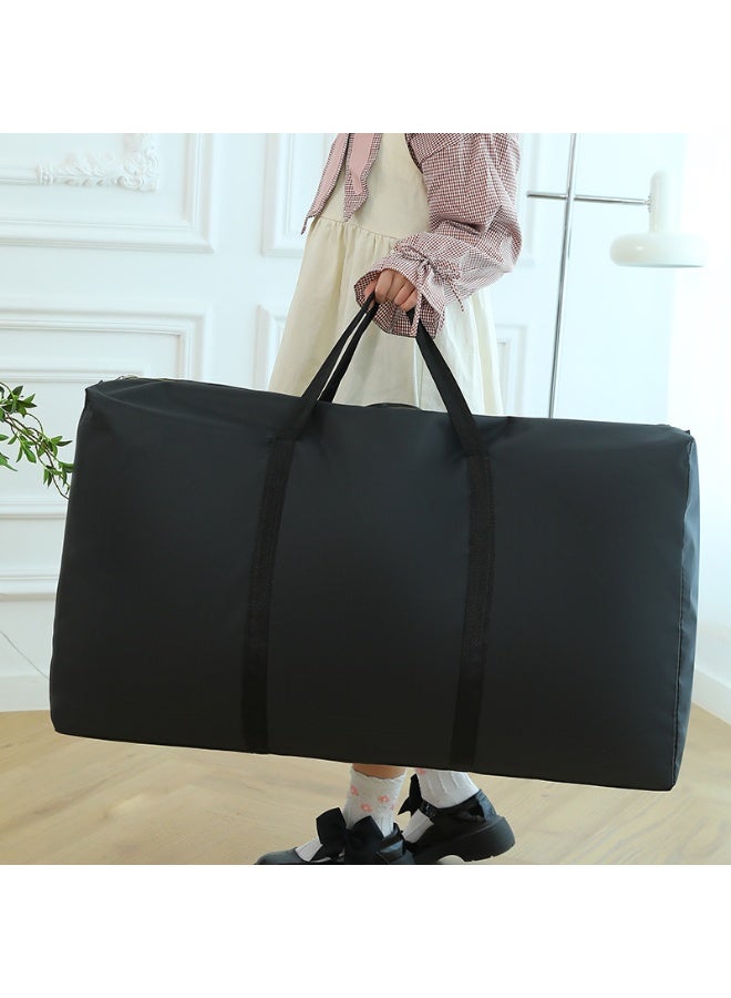 2 Pieces 80*48*25cm 100L Storage Heavy-Duty Extra Large Duffle Bag for Moving, Travel & Dorm Storage - Reinforced Handles & Double Zippers, Spacious Black Storage Bag with Durable Fabric - Image 2