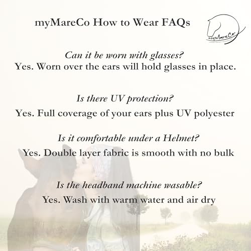 myMareCo Equestrian Headbands for Women, Under Riding Helmet Bands, Sportswear Wide Hair Wrap Suitable for Use with Bike Helmets, Yoga & Hiking - Image 3