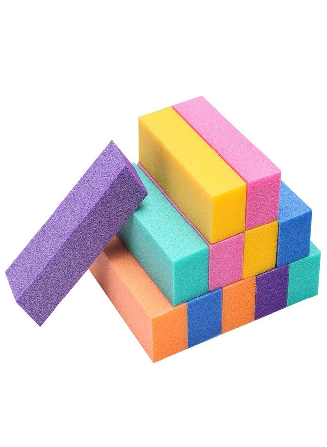 Senkary 12 Pack Nail Buffer Block 4 Sided Professional Nail File Sanding Block Buffing Blocks for Natural and Acrylic Nails (Multi-Colored) - Image 1