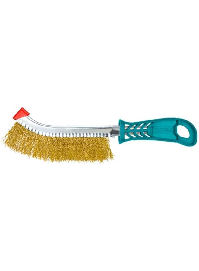 TOTAL Total 25cm Brass Brush Plastic Handle