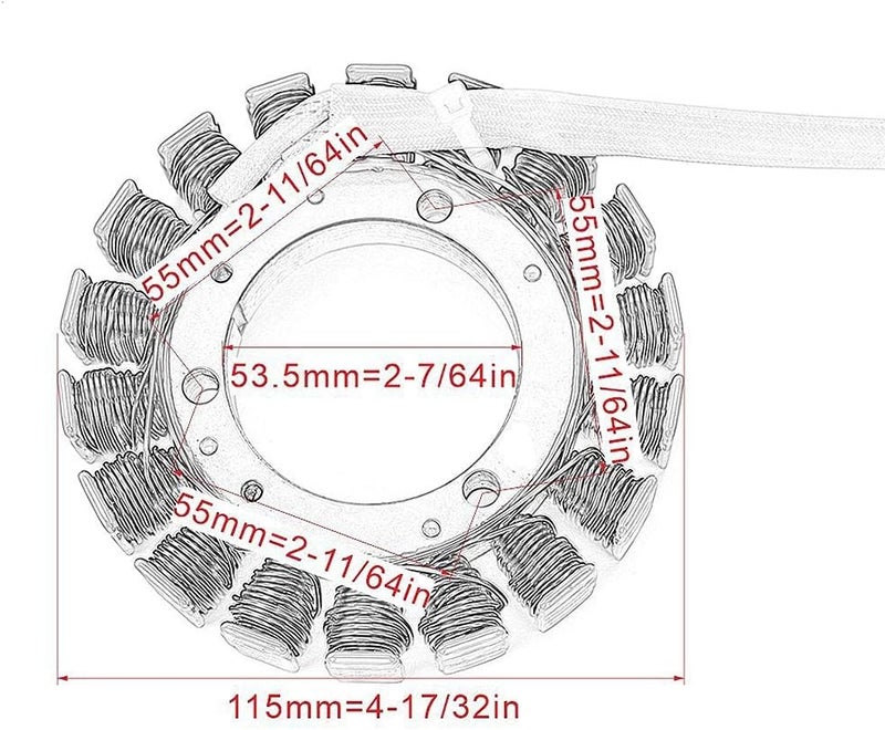 Wivplex Engine Generator Stator Coil for Motorcycles - Image 2