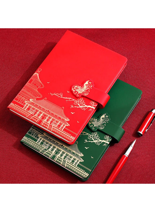 Longe Langjie, National Trend Notebook A5 Thickened Journal, Chinese Style Koi Notebook, High-quality Stationery, Aesthetic Notebook, Diary, Office Meeting Record Book, Customizable - Image 5