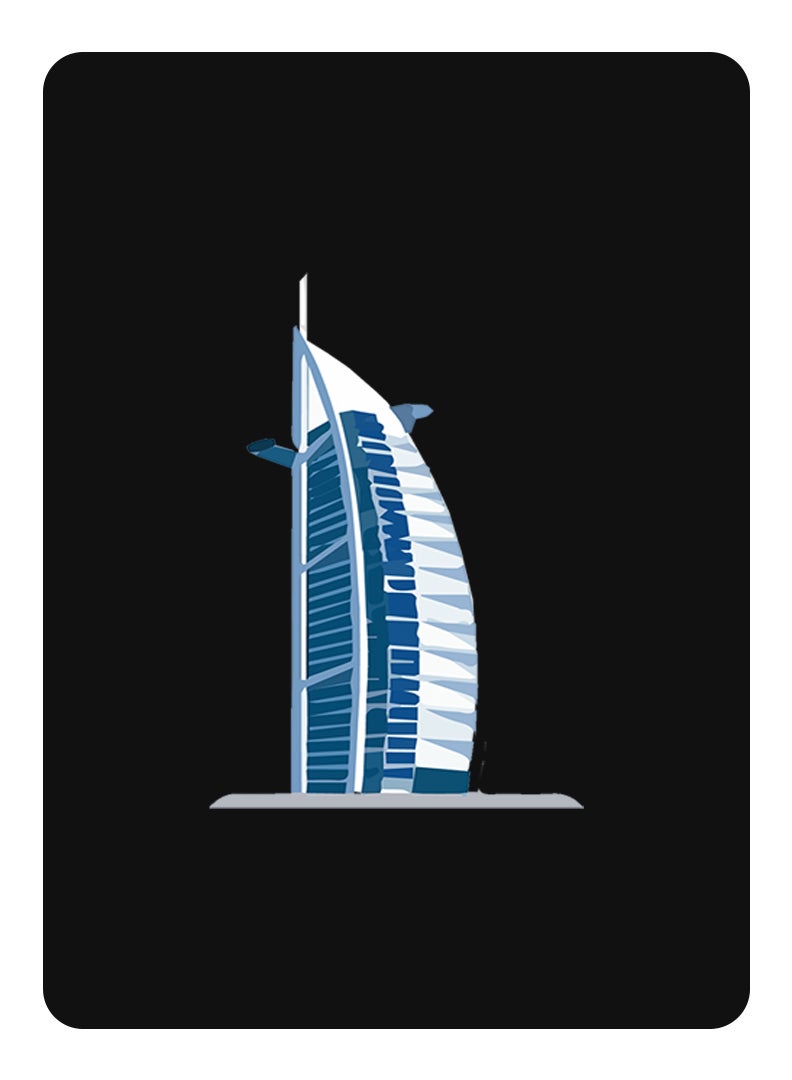 Theodor Protective Flip Case For Huawei MatePad 10.4 With Trifold Stand Auto Wake Sleep Shockproof Cover Burj Al arab - Image 1