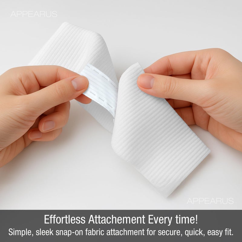 APPEARUS Professional Disposable Headbands with Single Snap Tab - 100 Pack Individually Wrapped Spa Headbands for Estheticians, Makeup Artists & Salon Professionals - Image 2