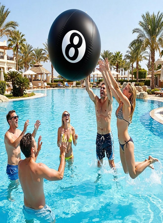 Vertintong 8 Ball 40 Inch Giant Beach Balls Inflatable Pool Balls for Swimming and Outdoor Fun, Big 8 Ball Toys Decorations for Beach Party Games and Summer Beachball Party Favors (2 Pack) - Image 5