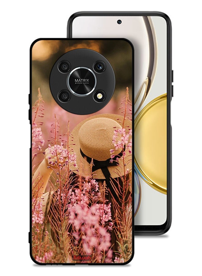 Tolwak Honor X9 5G Protective Case Cover Hat Girl In Flowers - Image 1