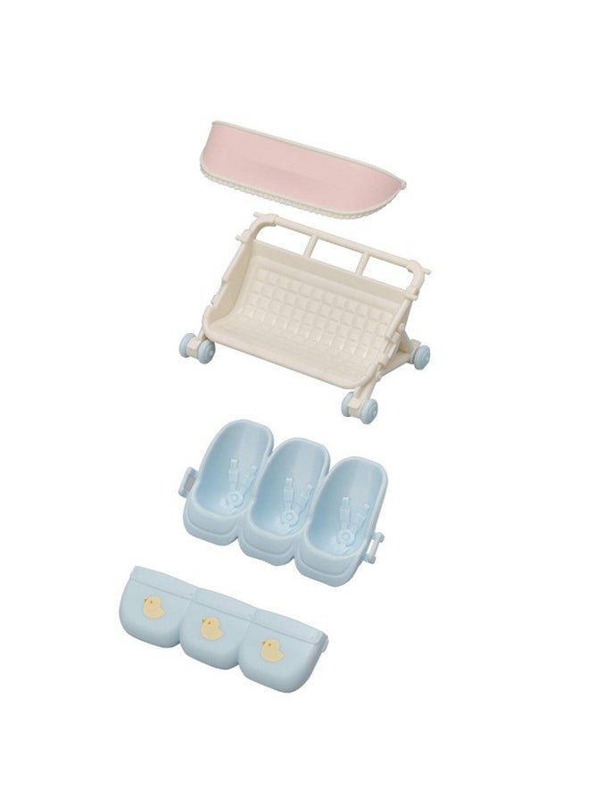 Calico Critters - Calico Critters Triplet Stroller - 2-in-1 Stroller and Car Seat Accessory for Triplet Babies - Image 1