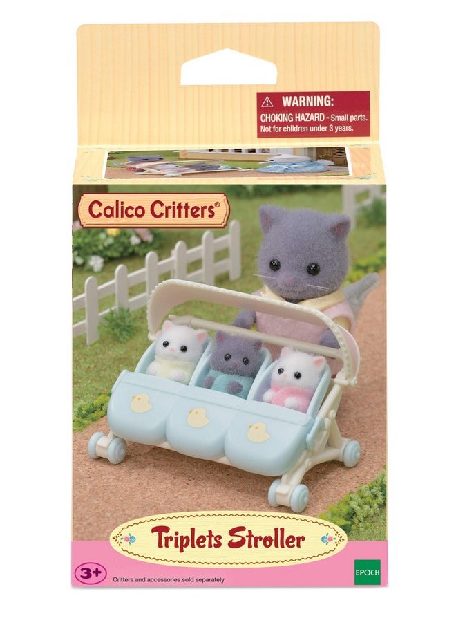 Calico Critters - Calico Critters Triplet Stroller - 2-in-1 Stroller and Car Seat Accessory for Triplet Babies - Image 1