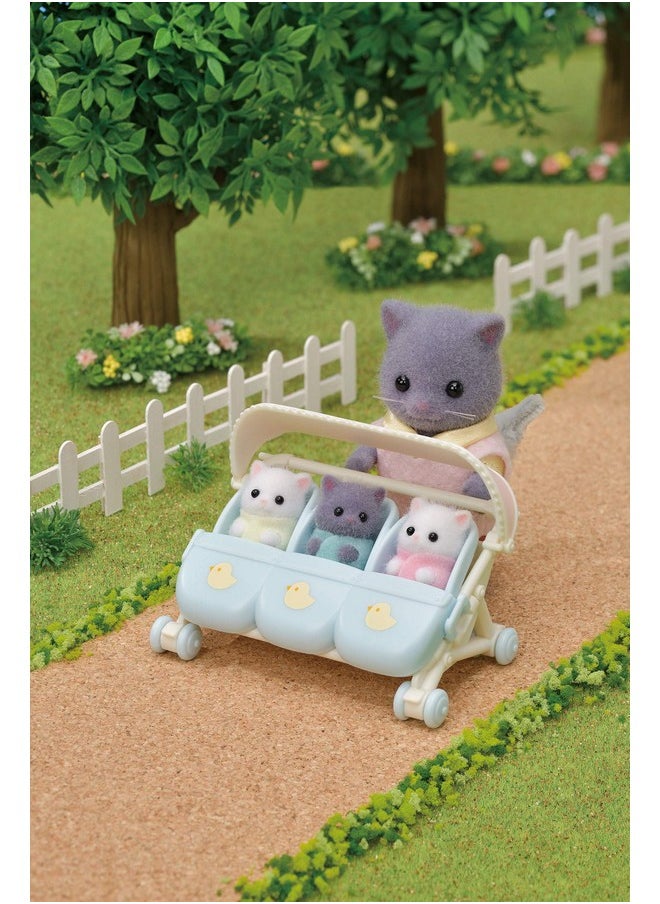 Calico Critters - Calico Critters Triplet Stroller - 2-in-1 Stroller and Car Seat Accessory for Triplet Babies - Image 1