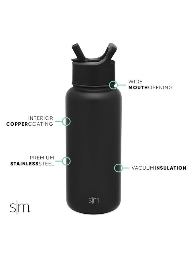 Simple Modern Officially Licensed NBA Atlanta Hawks Water Bottle with Straw Lid | Vacuum Insulated Stainless Steel 32oz Thermos | Summit Collection | Atlanta Hawks  - Image 2